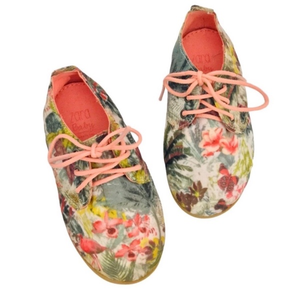 Baby Zara Other - BABY ZARA • Floral Derby Met Bluchers Walkers Shoes